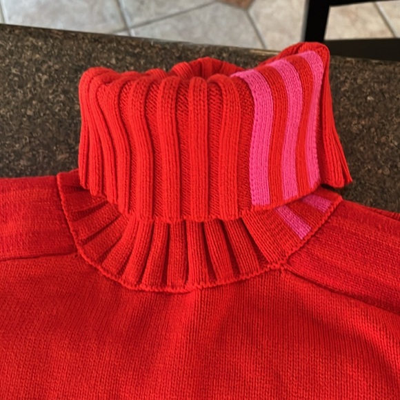 ADIDAS IVY PARK LADIES RED PINK TURTLE NECK SWEATER-M - Picture 2 of 10
